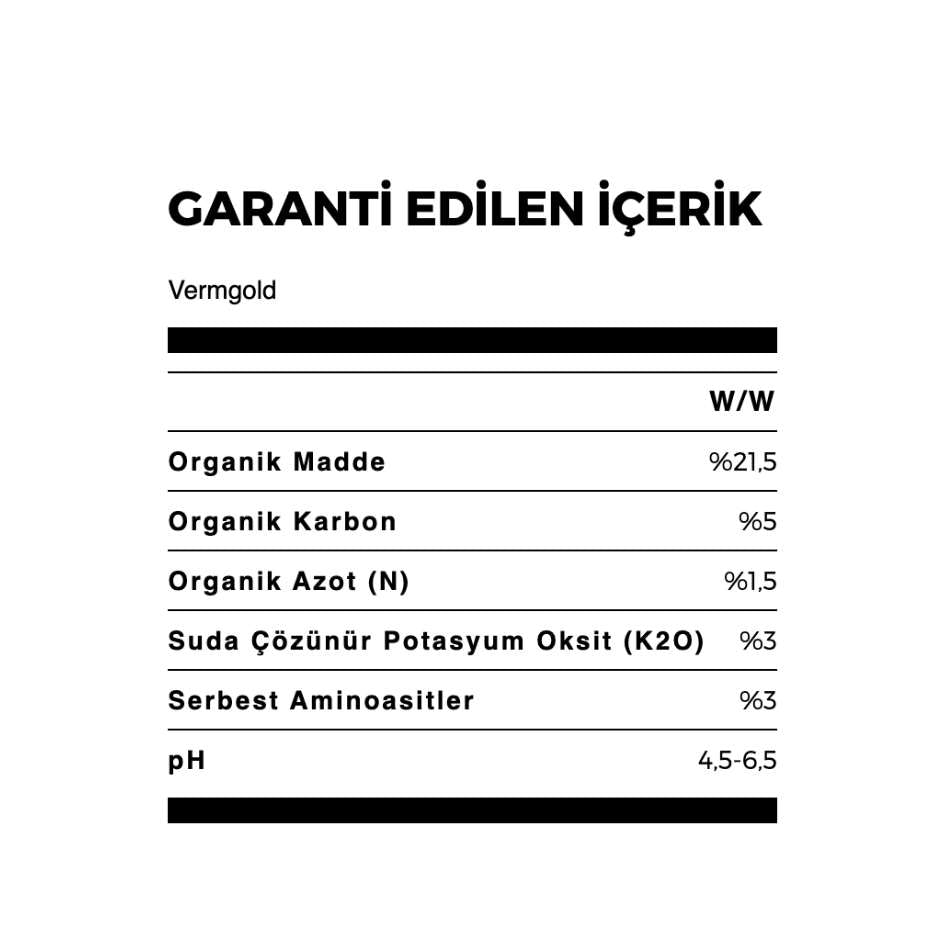 Vermgold Sıvı Amino Asit 1 LT